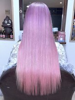 ブレイズヘアー(BLAZEhair) ホワイトピンク×黒染め落とし(脱染)×ブリーチ2回