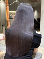 リール 銀座(R'EEL) ブリーチなしチェリーブラウン髪質改善縮毛矯正酸性ストレート