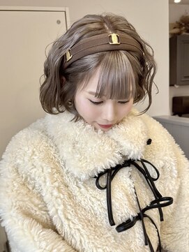 イコ(.ico) 波巻きボブ×ミルクティーベージュ