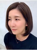 ナチュラルツヤ感ストレートボブ