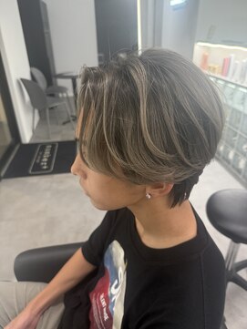 ナンバー 竪町(number+) 透明感カラー★ダブルカラーブリーチミルクティーベージュ