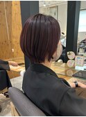 秋カラー×ボルドーカラー