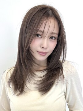 ルージュシー 堀江(RU10C) レイヤーカット/ブリーチなしダブルカラー/ベージュ　AI未使用