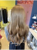 透明感ミルクティーベージュ×艶ロングレイヤー