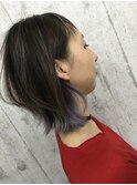 ユニコーンカラーのブルーからピンクへ横ラインのグラデーション