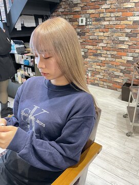 リジョイスヘア エン(REJOICE hair EN) 【REJOICE hair EN】ミルクティーブロンド　担当AKIRA