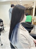 イヤリング×ネイビーブルー