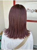 スタイル重め・色味は軽め♪絶妙なバランスで作るコーラルボブ☆