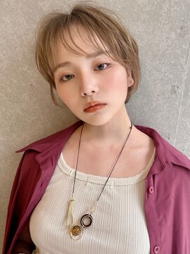 エジョン 幡ヶ谷店(Aejon) #バレイヤージュ#グレージュカラー#ボブウルフ#ココアベージュ