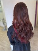 【essence】インナー×ショッキングレッドカラー