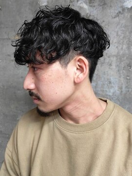 ソレイユ バイ アルフレッド(SOLEIL by alfRed) スペインカール　ツーブロック　ツイストスパイラルパーマ　黒髪