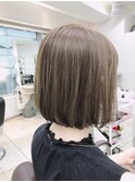 切りっぱなしボブナチュラルボブミニボブ内巻きワンカール