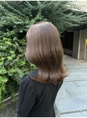 ベージュカラー/レイヤースタイル/ミディアムレイヤー/韓国巻き