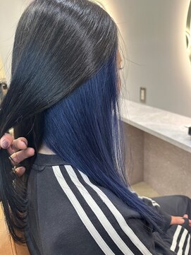 アンジェリカ 布施セントラルビル店(ANGELICA) ○小淵式○高彩度インナーカラー【ブルー】