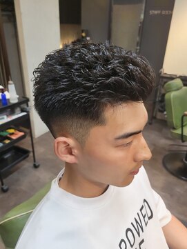 メンズ レオ 南森町店(men's LEO) オールバック×パーマ×刈り上げ