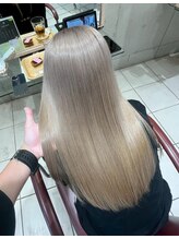 カラー+髪質再整トリートメントで美しい髪へ