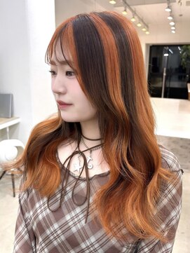 ニュート(Neut ) デザインカラー/オレンジカラー/ケアブリーチ/暖色カラー/ツヤ髪