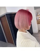 ホーミーキョウト(Homey Kyoto)&nbsp;淡色ホワイトピンク×前髪ボルドー◎艶感ボブ