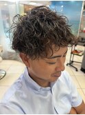 波巻きパーマ
