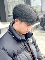 ヘアーアトリエ ラフェル(hair atelier Rafel)&nbsp;フェザーパーマ　センターパートマッシュ