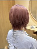 ショートウルフ×ホワイトピンク【佐藤和弥】