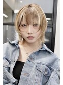 小顔に見せるヘア/クラゲヘアー/シャギーボブ/ケアブリーチ