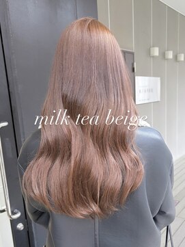 シオ ヘアー デザイン(Sio. hair design) ブリーチなしダブルカラーで叶うミルクティベージュ