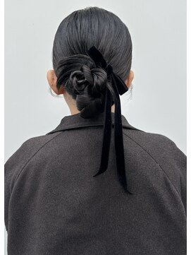 【喜友名】結婚式お呼ばれドレスヘア編み込みカチモリスタイル