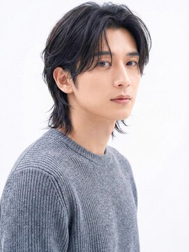 ラベスト キョウト(LOVEST) フェザーパーマ/メンズウルフ/センターパート/ニュアンスパーマ