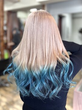 イエローコーン 横浜店(YELLOW CORN) スカイブルー【ダブルカラー/グラデーションカラー】