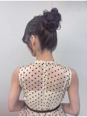 アップスタイル/編み込み/お団子/ヘアセット/結婚式/銀座/新橋