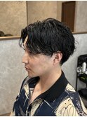 【人気メンズパーマ】センターパート×ツイストスパイラル