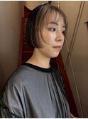 透明感ベージュカラー×大人ボブ◆ポイントブリーチ小顔カット