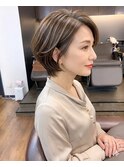 【畑中正敏】40代50代60代◎小顔丸みくびれショート、ボブ