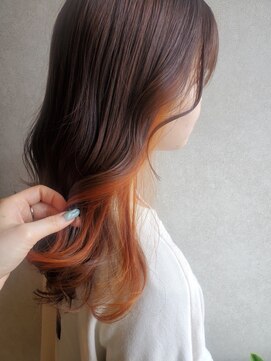 フゥカ 売市店(fuka) イヤリングカラー×チョコレートブラウン×ケアカラー