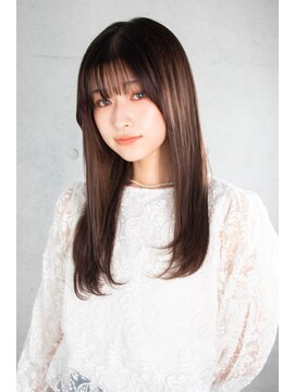 パノラ 立川(PANOLA) ストレートロングスタイル　レイヤー　バング