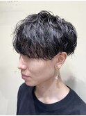 無造作パーマ波巻きパーマ波巻きスパイラルパーマツーブロック