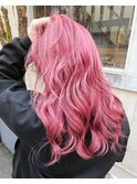 冬だってブリーチ!派手髪ピンクヘアー!【20代】