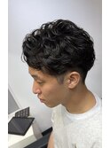 ニュアンスパーマで作る毛流れアップバング