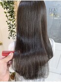 アッシュグレージュ/巻ける縮毛矯正
