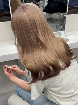 ベレーザ 渋谷(BELEZA) 9937秋色オリーブベージュ髪質改善ショコラブラウン袖カラー