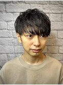 メンズゆるふわニュアンスパーマ【新宿/理容室/バーバー】