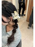 ヘアセット/セット/ヘアアレンジ/編み込み/発表会/結婚式/2次会