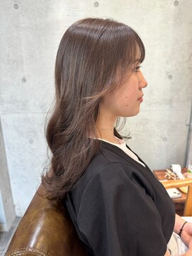 バロックトーキョー(BAROQUE TOKYO) 顔まわりレイヤー/髪質改善ベージュカラー【表参道原宿美容室】
