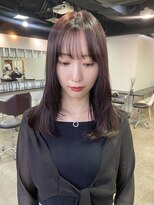 Steelo  顔まわりレイヤー×ラベンダーブラウン