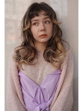 レジュアル(RESSUAL) メルティーカラーフェミニンロング似合わせウェーブミディアム