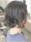 メンズミディアムパーマ　スパイラルパーマ　ボブパーマ