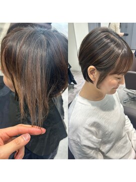 ジービージー(GBG) くびれショートボブ40代50代グレイカラー白髪染め白髪ぼかし