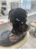 ボブふわふわアップヘア参列ヘア/お呼ばれヘア/結婚式
