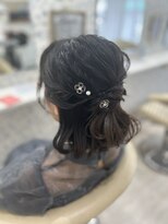 サクララ(Sakura la)&nbsp;ボブふわふわアップヘア参列ヘア/お呼ばれヘア/結婚式